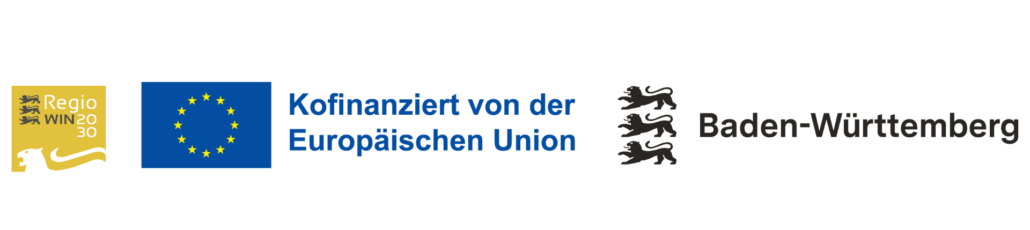 Dreierband Förderung RegioWIN2030 und kofinanziert von der EU