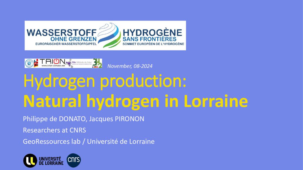 Universität Lothringen | Produktionspotenziale von natürlichem Wasserstoff in Frankreich und im Großen Osten