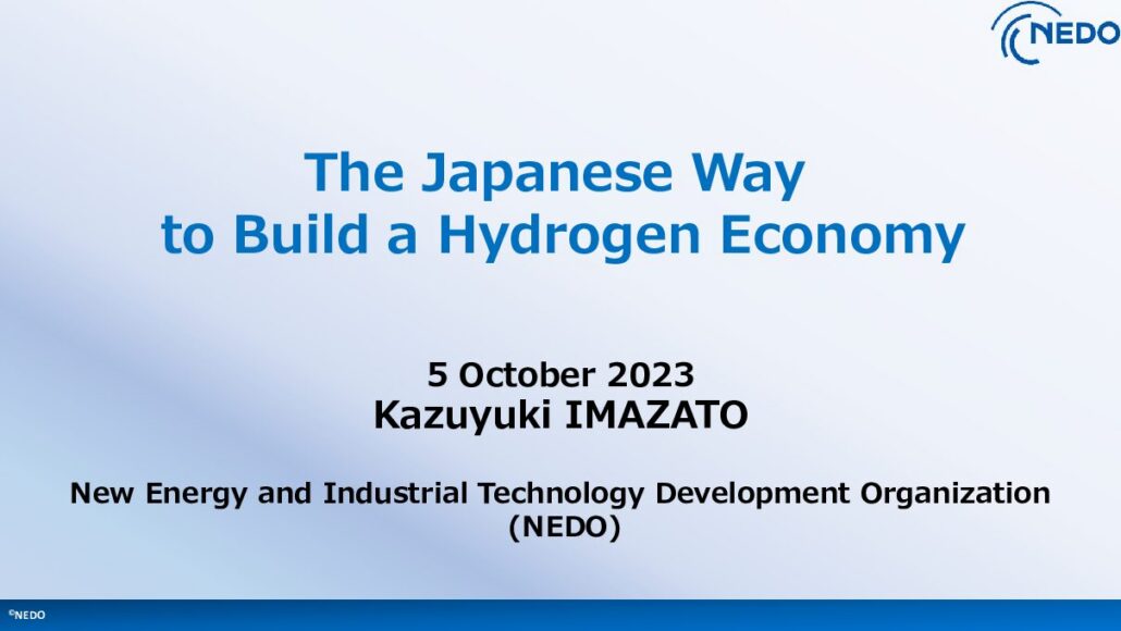 NEDO | The Japanese Way to Build a Hydrogen Economy